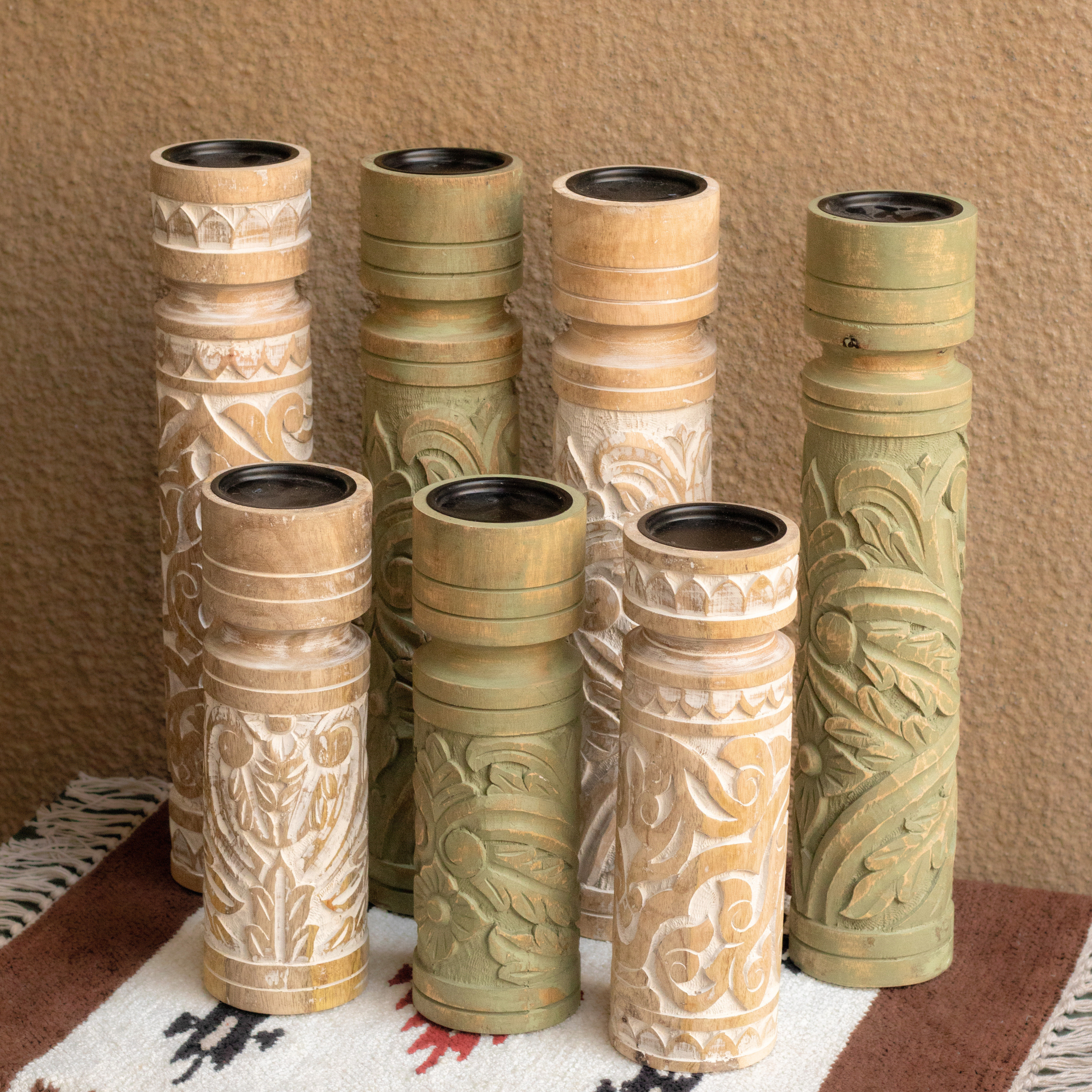 Stambh Candle Stands – Set of 2