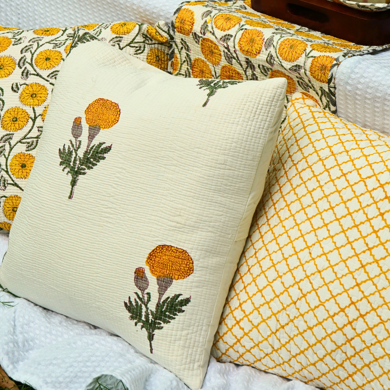 Summer Garden – Quilted Cushion Cover