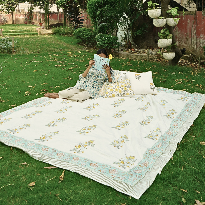 Garden Glow Waffle Bedcover Set