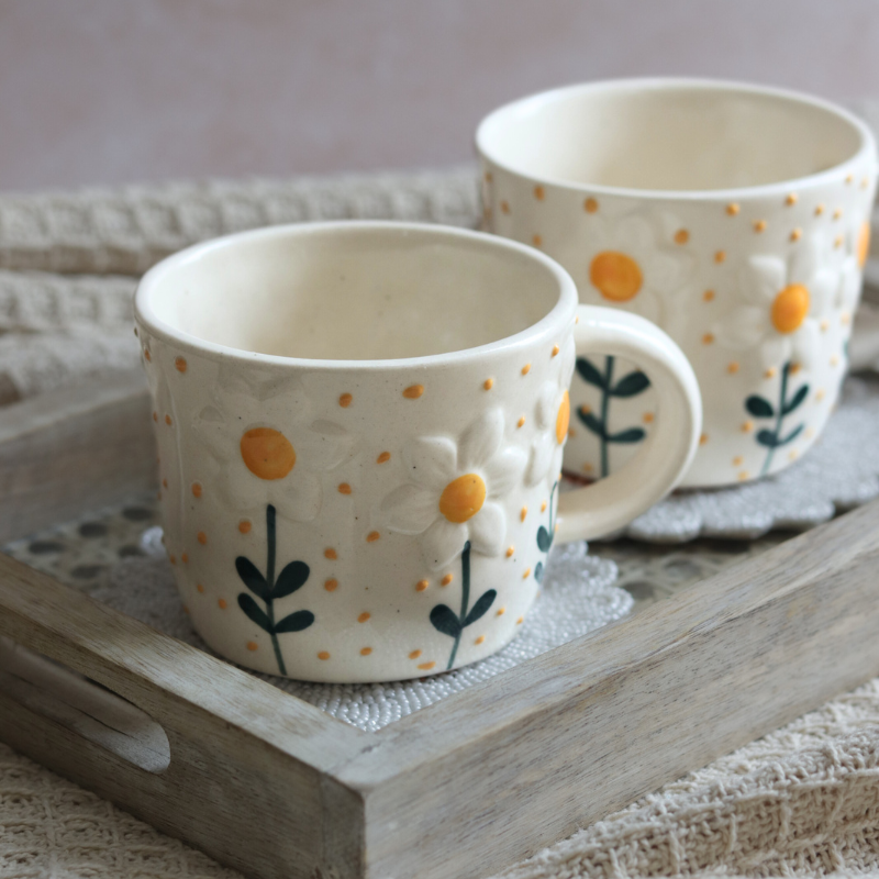 White Blossom – Ceramic Coffee Mug