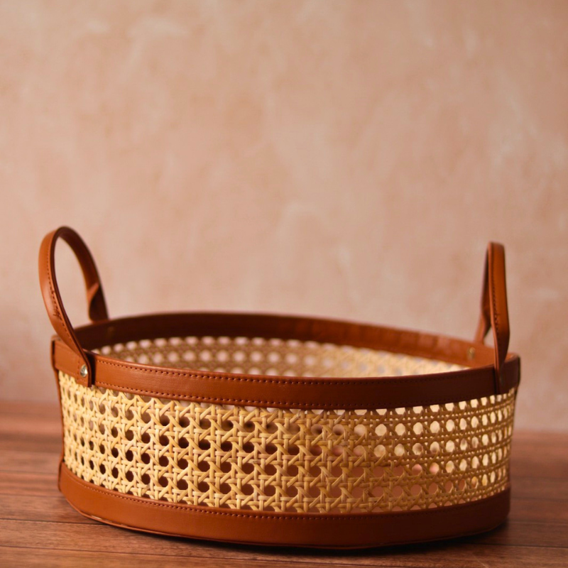 Cane & Leather Organizer