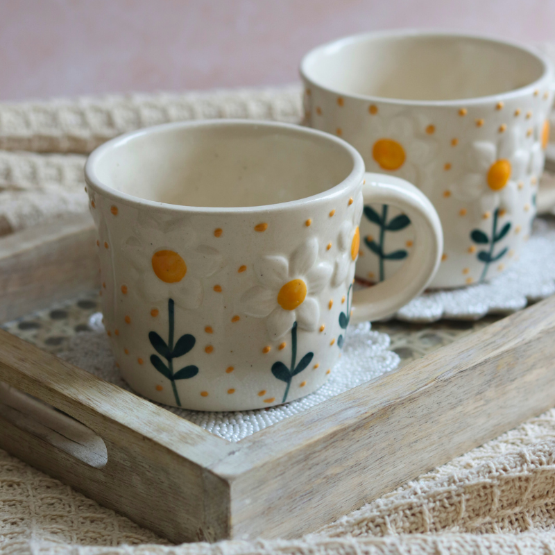 White Blossom – Ceramic Coffee Mug
