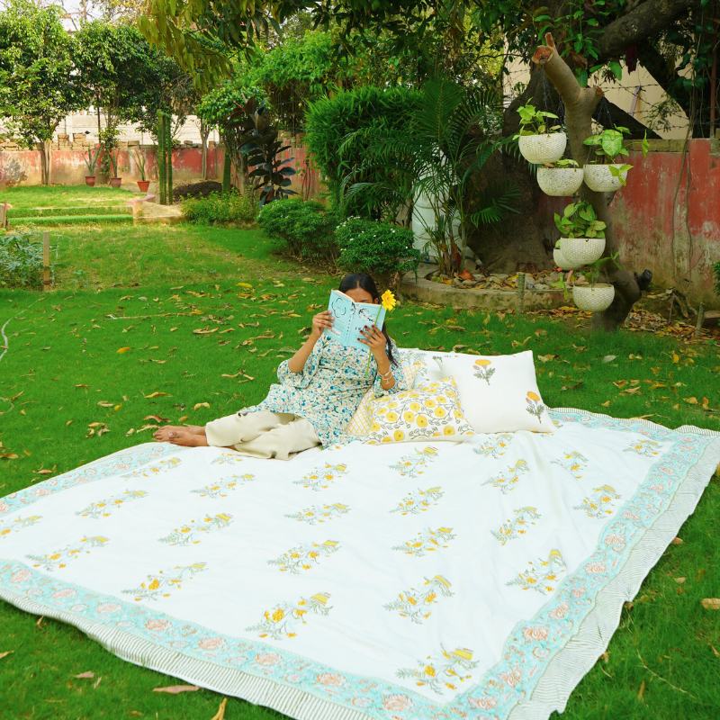 Garden Glow Waffle Bedcover Set