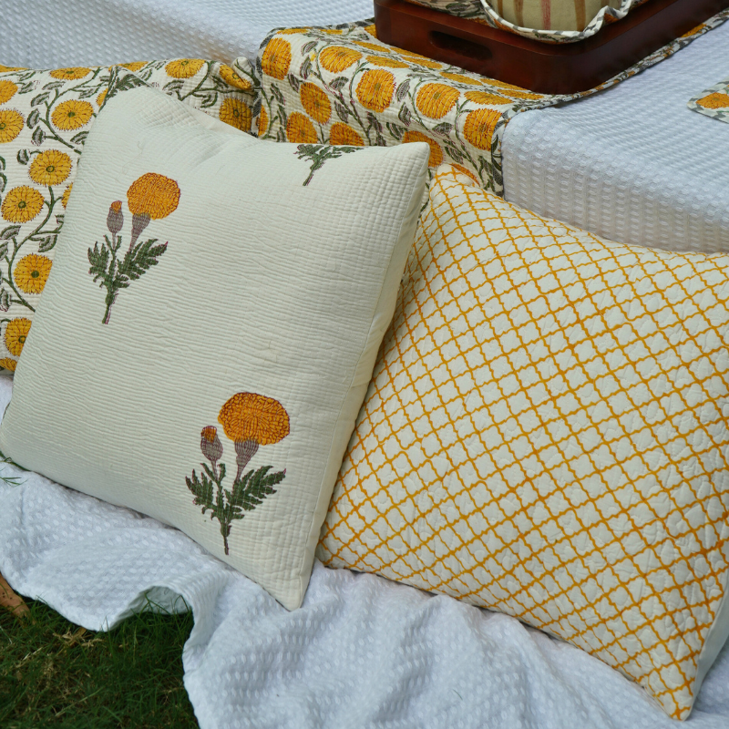 Summer Garden – Quilted Cushion Cover
