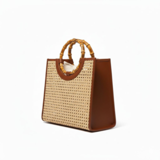 Rattan Bag With Bamboo Handle